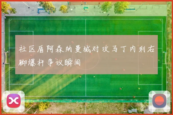 社区盾阿森纳曼城对攻马丁内利右脚爆杆争议瞬间